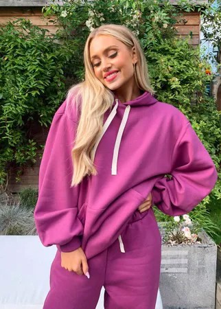 Спортивный костюм ягодного цвета из oversized-худи с контрастным шнурком и oversized-джоггеров ASOS DESIGN-Красный