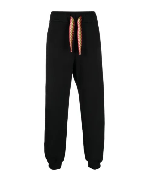 Хлопковые тренировочные брюки с кулиской Lanvin, черный