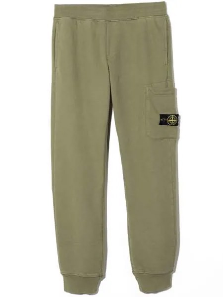 Stone Island Junior спортивные брюки с нашивкой-логотипом