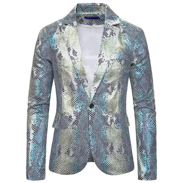 Роскошный Серебристый блестящий мужской брикет, повседневный мужской пиджак, DJ-знаки, официальный костюм для жениха на свадьбу