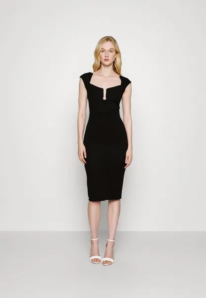 Платье из джерси Maiva Cap Sleeve Midi WAL G, черный