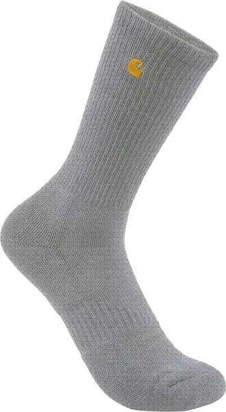 Мужские однотонные носки с логотипом Carhartt — 2 шт., серый