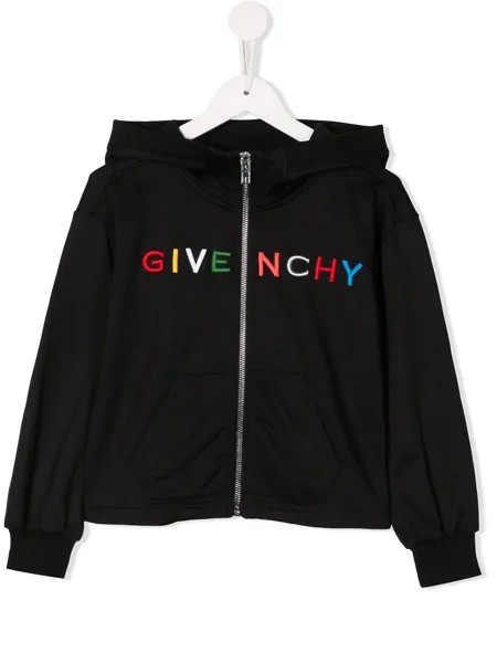 Givenchy Kids худи на молнии с логотипом