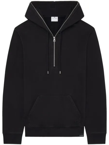 Courrèges флисовое худи на молнии, черный