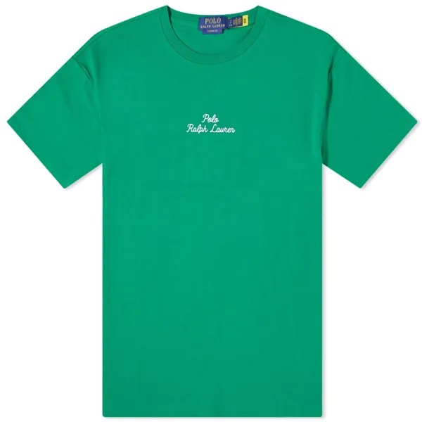 Футболка Polo Ralph Lauren Chain Stitch Logo, зеленый