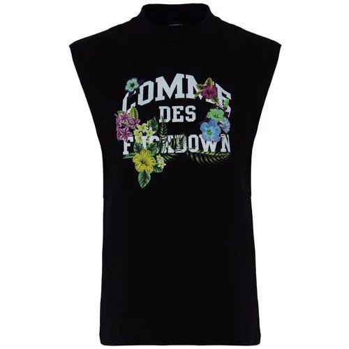 Хлопковая футболка COMME des FUCKDOWN CDFD1806 черный+принт m