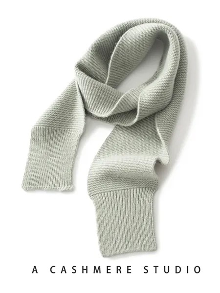 Высококачественный кашемировый Стандартный трикотажный однотонный защитный теплый шарф для шеи женский 135*12