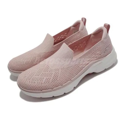 Женские повседневные туфли без шнуровки Skechers Go Walk 6-Valerie Pink White 124532-MVE