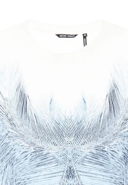 Футболка с принтом Regular Fit With Water Based And Injection Molded Logo Embossed Antony Morato, бежевыйовая