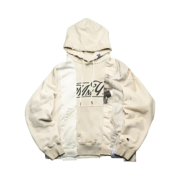 Худи Maison Mihara Yasuhiro Vertical Switching Hoodie 'White', белый