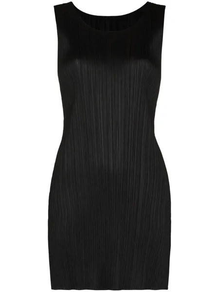 Pleats Please Issey Miyake плиссированное платье мини без рукавов