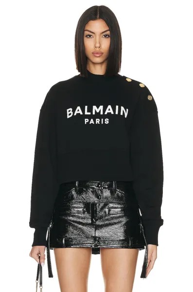 Свитер Balmain 3 Button Balmain Printed Sweatshirt, цвет Noir & Blanc
