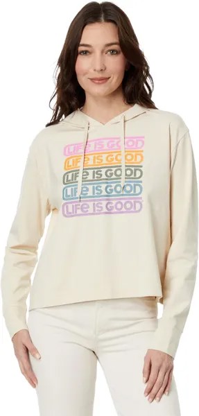 Худи Life is Good Retro Stack Life is Good Crusher Flex BoxyHoodie, цвет Putty White