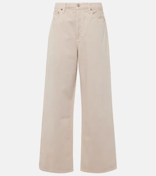 Джинсы широкого кроя Low Slung Baggy Agolde, бежевый