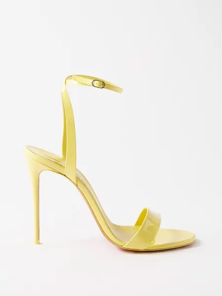 Босоножки loubigirl 100 из лакированной кожи Christian Louboutin, желтый