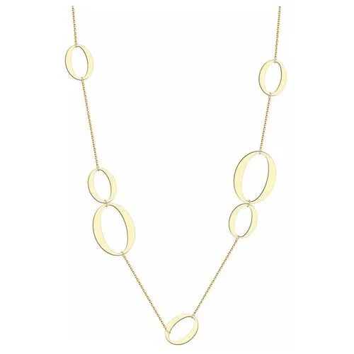 Колье Diamant, серебро, 925 проба, золочение, длина 75 см.