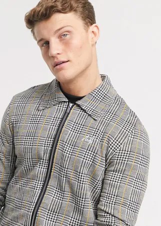 Светло-коричневая жаккардовая куртка Харрингтон Burton Menswear MB Collection-Бежевый