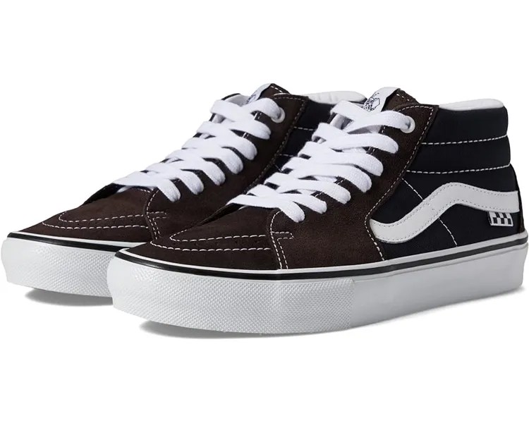 Кроссовки Vans Skate Grosso Mid, цвет Dark Brown/Navy