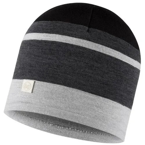 Шапка Buff Merino Move Hat, размер one size, серый, черный