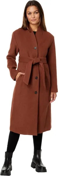 Пальто из смесовой шерсти с накладным воротником Avec Les Filles, цвет Cinnamon