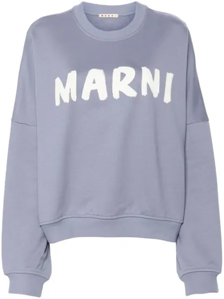 Marni толстовка с логотипом, синий