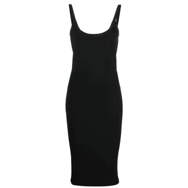 Платье crystal-embellished jersey dress Alexander Wang, черный