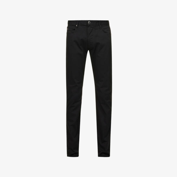 Прямые джинсы j06 gab из эластичного денима со средней посадкой Emporio Armani, цвет nero