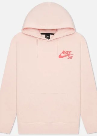 Мужская толстовка Nike SB Icon Essential Logo Hoodie, цвет розовый, размер S