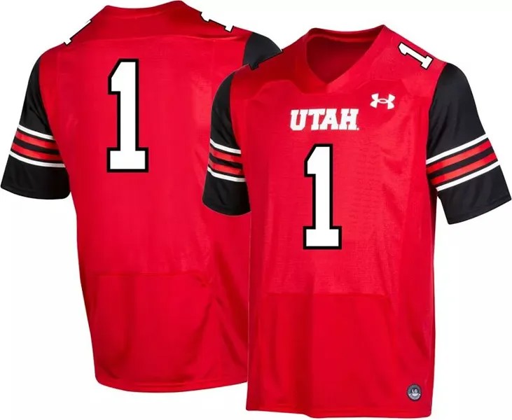 Мужская футбольная майка Under Armour Utah Utes #1 Crimson Replica