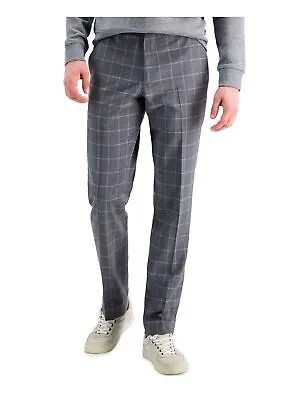 ARMANI EXCHANGE Мужской серый приталенный костюм без каблука в клетку с раздельными брюками 34 талии