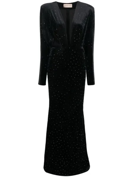Alexandre Vauthier платье со стразами, черный