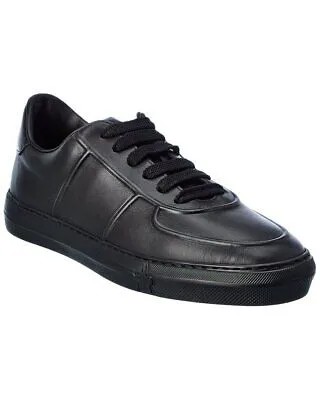 Moncler Neue York Кожаные мужские кроссовки черные 40