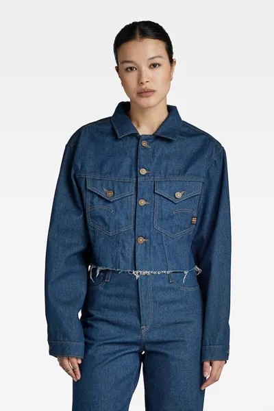 Короткая свободная джинсовая куртка G-Star Raw, синий