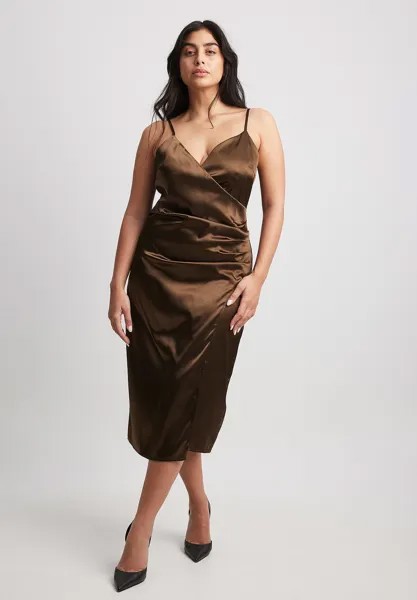 Коктейльное/праздничное платье NA-KD, цвет brown