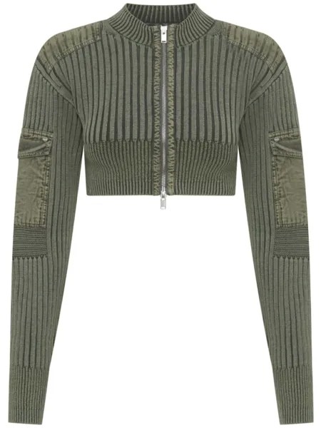 Dion Lee укороченный джемпер, зеленый