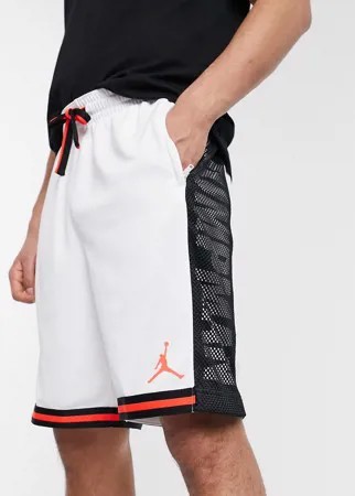 Белые шорты с сетчатыми вставками Nike Jordan Basketball-Белый