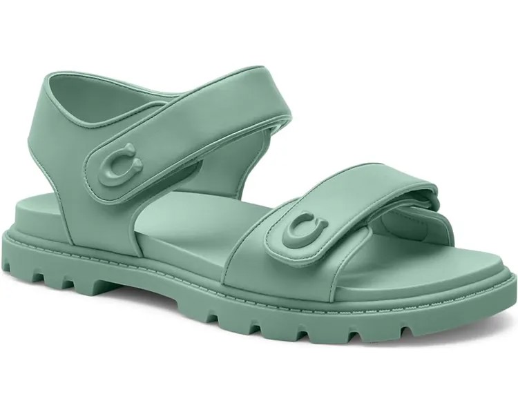 Сандалии COACH Brynn Leather Sandal, цвет Aquamarine