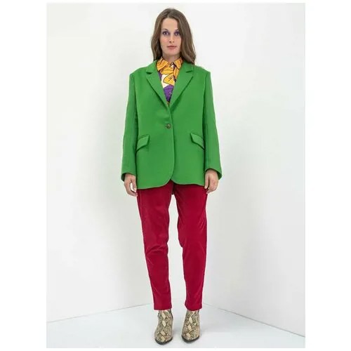 Пиджак ARTWIZARD, удлиненный, оверсайз, размер 170-88-96/S, зеленый