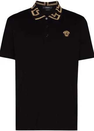 Versace рубашка поло с нашивкой Medusa