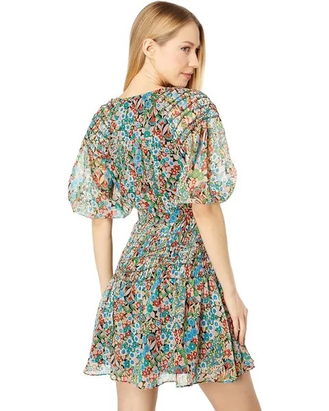 Платье Ted Baker Tiania Smock Panel Wrap Mini Dress, черный