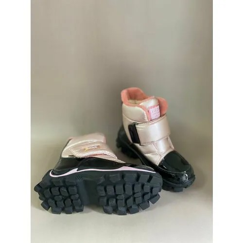 Ботинки Сказка, зимние, на липучках, размер 28, розовый