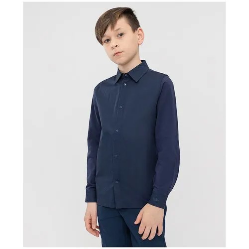 Школьная рубашка Button Blue, размер 122, синий