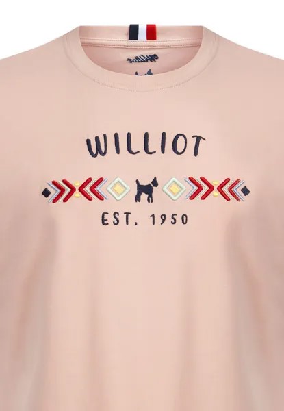 Футболка с принтом Williot, светло-розовый