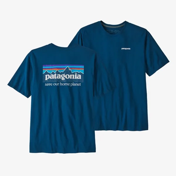 Мужская органическая футболка P-6 Mission Patagonia, лагом синий