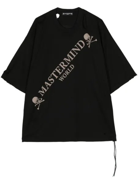 Mastermind World футболка с эффектом потертости, черный