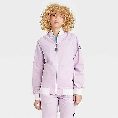 Легкая куртка-бомбер Houston White для взрослых в рубчик с окном - светло-фиолетовый