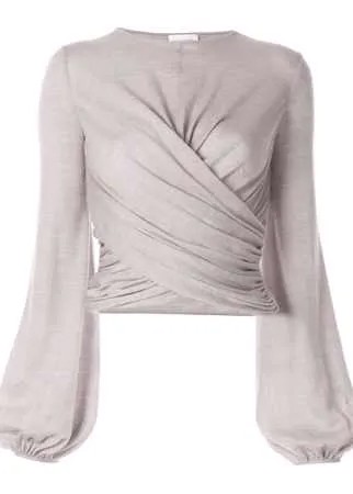 Giambattista Valli блузка с длинными рукавами и запахом