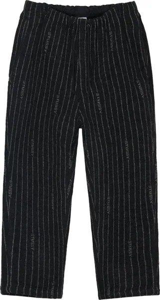 Брюки Stussy x Nike Stripe Wool Pant 'Black', черный