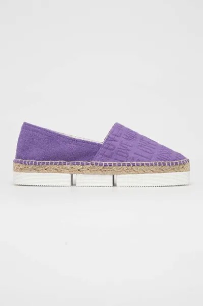 Эспадрильи Scarpad Espam 35 Love Moschino, фиолетовый