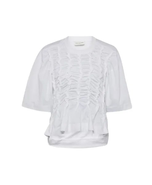Футболка с рюшами Dries Van Noten, белый